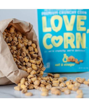 LOVE CORN Salt & Vinegar Snack | Crunchy Corn | 1.6oz x10 bags | Non-GMO, Gluten-Free, Plant Based, Low-Sugar - Buy Online on GoSupps.com