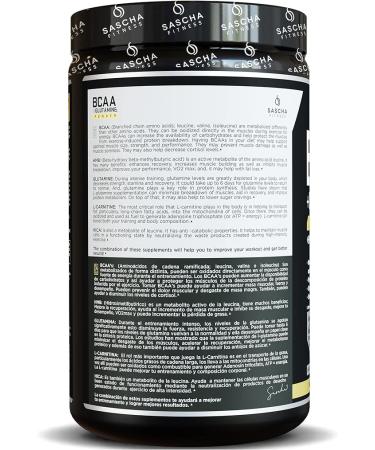 SASCHA FITNESS BCAA 4:1:1 + Glutamine  HMB L-Carnitine HICA | Powerful and Instant Powder Blend with Branched Chain Amino Acids (BCAAs) for Pre  Intra and Post-Workout | Natural PiÃ±a Colada362.5g - Buy Online on GoSupps.com