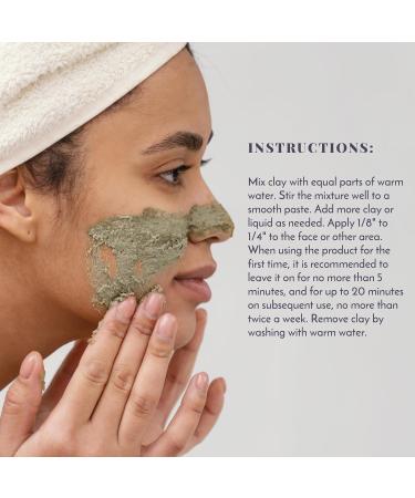 Bentonite Clay Powder with Kelp & MSM - US Made Pore Cleansing Facial Mask | Vegan Cruelty-Free Includes Headband Spatula & Sponge - Buy Online on GoSupps.com