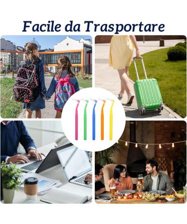 Zykort 50 Pieces Interdental Brushes - L-Toothbrushes for Optimal Oral Care | 5 Sizes & Colors | Ideal for Interdental Cleaning - Buy Online on GoSupps.com