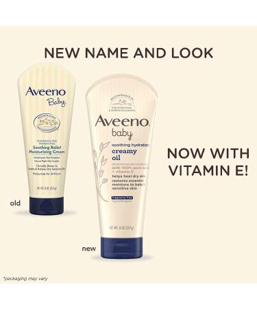 Aveeno Baby Soothing Hydration Creamy Oil - Fragrance Free, 8 oz (227 g) - Buy Online on GoSupps.com