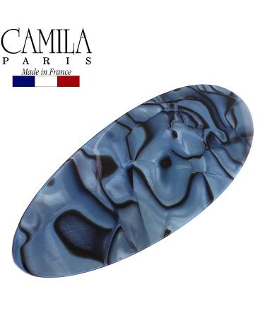 Camila Paris CP2984 Handmade Oval Blue French Hair Barrette Clip for Women - Strong Hold Grip, No Slip Closure - Durable Styling Hair Accessories from France - Buy Online on GoSupps.com