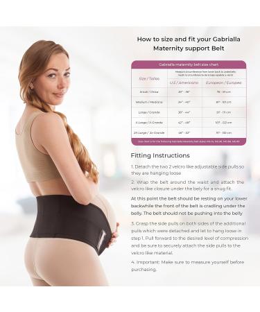 GABRIALLA Elastic Pregnancy Belly Band XL Black - Baby Safe Design, Adjustable & Breathable Maternity Belt for Posture Support & Pain Relief - Buy Online on GoSupps.com