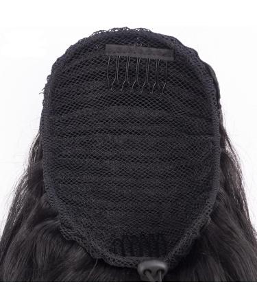 Aiokrtse Wrap Around Ponytail Extension Human Hair Body Wave Drawstring Ponytail Hair Pieces for Women Natural Color 8 inches - Buy Online on GoSupps.com