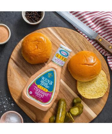Ken's Steak House Lite Thousand Island Dressing 16oz - Low-Calorie Dressing for Salads and Sandwiches - Buy Online on GoSupps.com