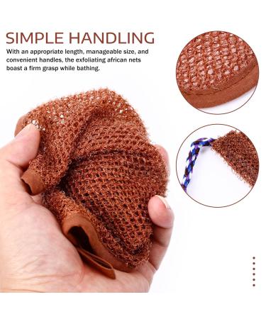FOMIYES African Net Sponge Washcloth | Exfoliating Body Scrubber & Bathing Essentials Kit for Face & Back | Ideal for Shower & Skincare - Buy Online on GoSupps.com