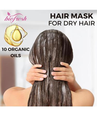 Biofresh cosmetics Rose of Bulgaria Hair Mask for Very Dry Hair with Rose Water and 10 Oils Hair Care for Women 300 ml - Buy Online on GoSupps.com