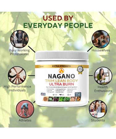 Nagano Trim Lean Body Ultra Burn | Organic Greens Superfood Powder | Supports Energy Detox Digestion Vitality | Turmeric Moringa Wheatgrass Ashwagandha | Gluten-Free Vegan Non-GMO | 5.3 oz (1) - Buy Online on GoSupps.com