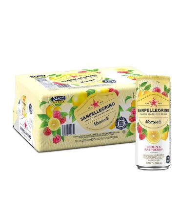 Sanpellegrino Momenti Lemon and Raspberry Sparkling Drink 24-Pack - 11.15 Fl Oz Cans - Buy Online on GoSupps.com