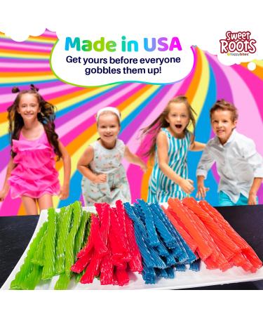 Sweet Roots Cherry Licorice Twists - Jumbo 16 oz Bag | Vegan Fat Free Made with Real Fruit Juice Certified Kosher - Buy Online on GoSupps.com
