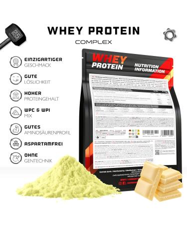 Buy German Elite Nutrition Whey Protein Powder 1000g - White Chocolate Flavor - Instant Soluble with BCAA & EAA - High-Quality Isolate for Optimal Performance - International Shipping Available - Buy Online on GoSupps.com