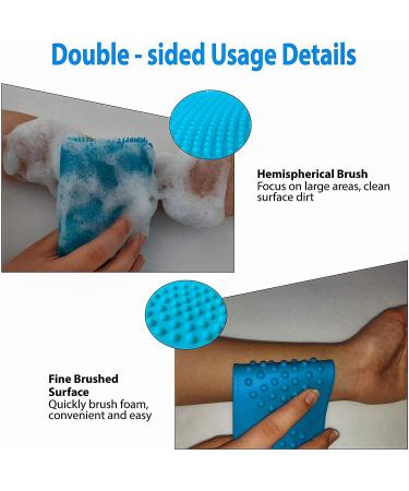 QGZ Silicone Back Scrubber Set - Shower and Body Exfoliating Brush for Men and Women - Buy Online on GoSupps.com