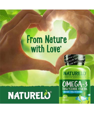 NATURELO Omega-3 Fish Oil Softgels - Lemon Flavor - 60 Count for Heart & Brain Health - Buy Online on GoSupps.com