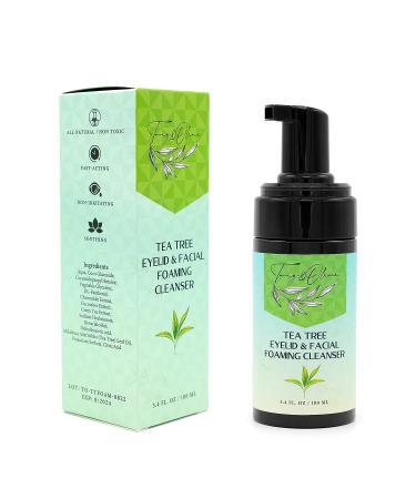 Twig & Olive Tea Tree and Green Tea Foaming Cleanser - Fast Acting, Non-Irritating, Vegan Formula for Makeup Removal and Deep Cleansing - Buy Online on GoSupps.com