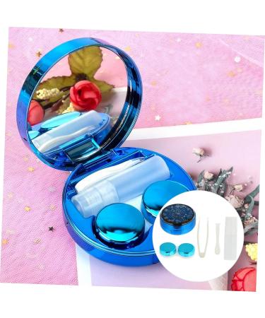 JECOMPRIS Contact Lens Case - Travel Organizer Blue (7.5x3cm) | Durable & Compact Eye Accessories for International Shipping - Buy Online on GoSupps.com