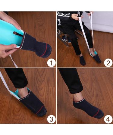 Premium Sock Puller & Stockings Aid | Easy Compression & Dressing Assist for Seniors & Pregnant Women - Pink - Buy Online on GoSupps.com