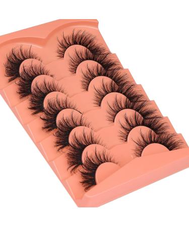 Mavphnee 7P Fox Eye Lashes: Fluffy D Curly Fairy Cat Eye Wispy Volume Russian Strip - 7 Pairs - Buy Online on GoSupps.com