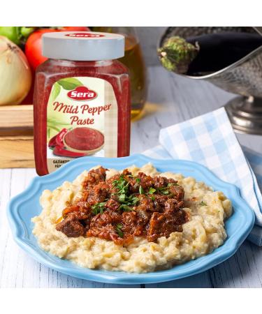 Sera Mild Pepper Paste 25.4 Oz Jar (2 PACK) - No Sugar, No Artificial Preservatives - Add Unique Peppery Flavor to Your Dishes - Ideal for Spreads & Sandwiches - Buy Online on GoSupps.com