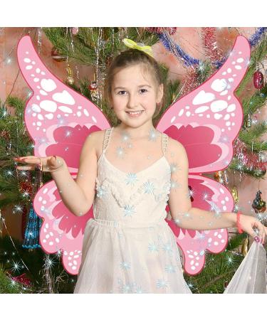Fairy Wings Butterfly Wings Dress Up Butterfly Wings For Girls Kids Children Colorful Fairy Wings Princess Fairy Angel Wings For Halloween Christmas Pink(Without led) - Buy Online on GoSupps.com
