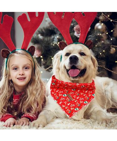 Lionheart Glory Dog Haller Washable Cotton Christmas Neckerchief | Adjustable Large Dog Kerchief | Red Holiday Neck Towel (1 Pack) - Buy Online on GoSupps.com