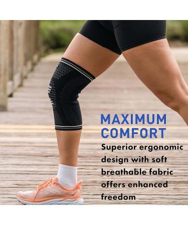 TKWC Knee Brace Compression Sleeve for Men & Women - Support for Running, Weightlifting, Basketball - Meniscus Tear, ACL, Arthritis, Knee Pain Relief - Large - Buy Online on GoSupps.com