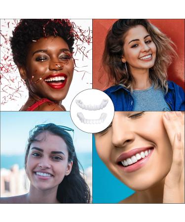 Flipped Warm 2 Pair Veneers Teeth Set - Lightening Dentures for Men & Women | Instant Whitening Alternative - Buy Online on GoSupps.com