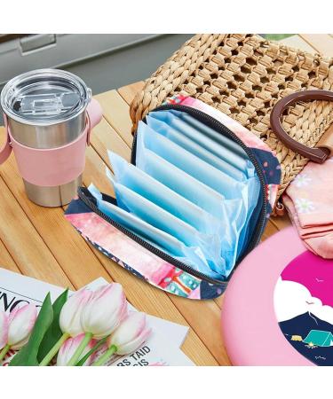 Stylish Watercolor Dolphin Menstruation Pad Bag with Zipper - Women's Tampons & Napkin Collector - Perfect for Girls - Buy Online on GoSupps.com