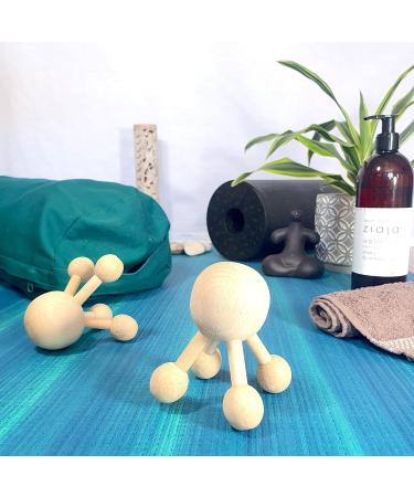 Ostento Massager Wood | Massage Roller for Back Neck Shoulders and More | Maderotherapy & Wood Therapy - European Quality - Buy Online on GoSupps.com