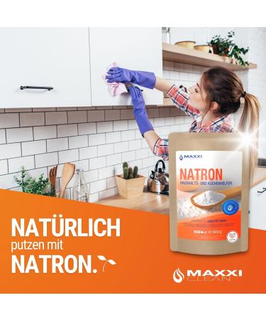 Maxxi Clean 5.4 kg Soda Powder | High-Purity Baking & Cleaning Powder | 900 g (6-Pack) | Sodium Hydrogen Carbonate for Kitchen & Household Use - International Shipping Available - Buy Online on GoSupps.com