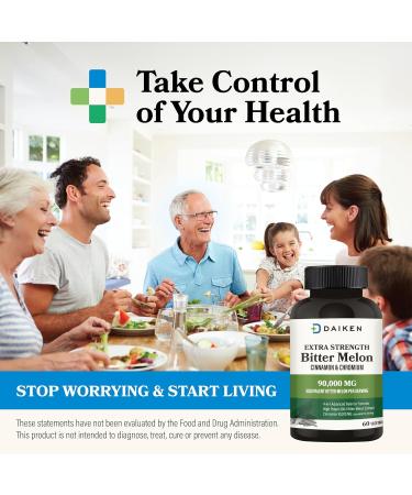 DAIKEN Bitter Melon Cinnamon & Chromium 90 000 mg Equivalent Per Serving Extra Strength 100% Vegetarian Bitter Melon Capsules with Cinnamon Chromium & Zinc 60 Capsules NEW 60 Count (Pack of 1) - Buy Online on GoSupps.com