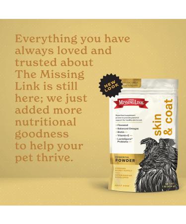 Missing Link Skin & Coat Powder - All-Natural Dog Supplement with Balanced Omegas 3 & 6 - 1lb - Buy Online on GoSupps.com