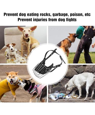 Yinrikom Dog Muzzle - Breathable Metal Basket Adjustable Leather for Large & Medium Dogs | Ryltd - Buy Online on GoSupps.com