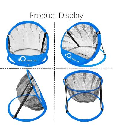 Golf Chipping Practice Net Set - Indoor/Outdoor Hitting Nets with Target Mat - Blue - 3 Piece Set (12'', 18'', 24'') - Buy Online on GoSupps.com