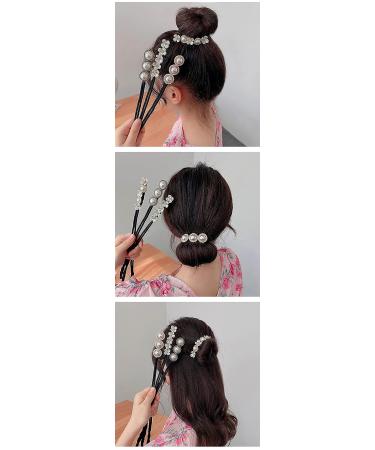 Yusier 4PCS Braided Hair Clip with Artificial Shell Flower Pearl - Headband Styling Tools for Women and Girls - Buy Online on GoSupps.com