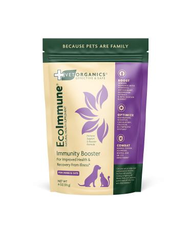 Vet Organics EcoImmune Natural Health Supplement Immune Support & Booster Formula For Dogs & Cats 4 oz (113 g)