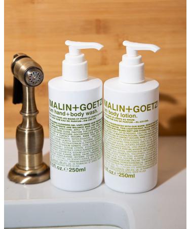 Malin + Goetz Rum Hand + Body Wash 16 Fl Oz - Soothing Hydrating Soap for Men and Women - Prevents Dry Skin - Cruelty-Free & Vegan - Buy Online on GoSupps.com