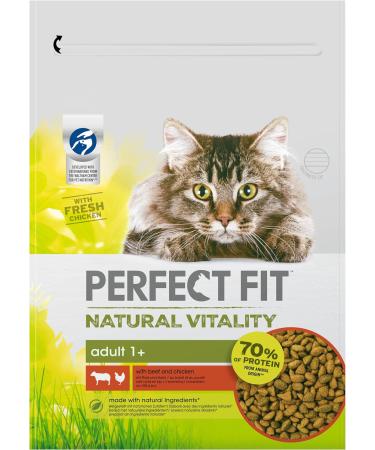 Perfect Fit Natural Vitality Adult Dry Dog Food 1+ - Beef & Chicken - 3 x 2.4kg | Supports Vitality for Adult Dogs - Buy Online on GoSupps.com