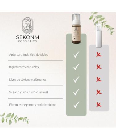  Sekonm cosmetics Anti-aging Green Tea Facial Cleansing Mousse all skin types natural and vegan free of toxins and allergens 150 ml - Buy Online on GoSupps.com