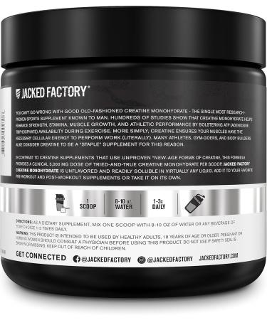 Jacked Factory NITROSURGE Shred Pre Workout Supplement (Fruit Punch 30 Servings) & Creatine Monohydrate Powder (Unflavored 30 Servings) - Buy Online on GoSupps.com