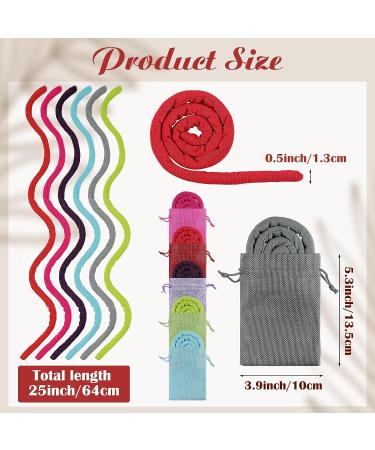 Nosiny 6 Pcs Spiral Lock Hair Ties - Colorful Dreadlock Accessories for Locs - Bendable Bands for Thick Curly Hair - Ponytail Holders for Women Men - Includes 6 Bags - Buy Online on GoSupps.com