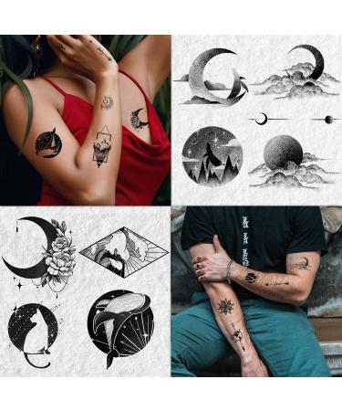 Cerlaza Temporary Tattoos 30 Sheets | Space Moon Design | Waterproof Body Art Stickers for Men & Women - Buy Online on GoSupps.com