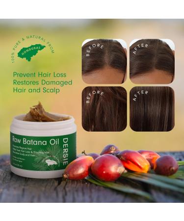 Raw Batana Oil for Hair Growth - 100% Pure & Organic | Unrefined Solid Oil from Honduras | Dr Sebi Approved | Thicker & Stronger Hair for Men & Women (4 FL OZ - Buy Online on GoSupps.com