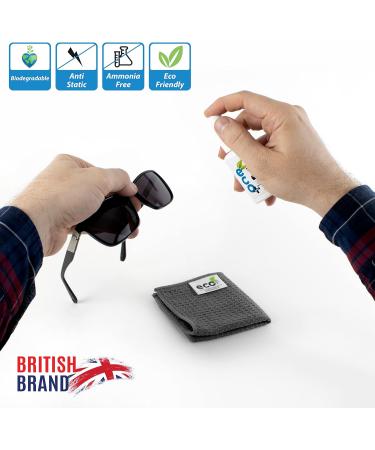 Ecomoist Natural Lens Cleaner 50ml with Microfibre Towel - Eco-Friendly for Eyeglasses, Sunglasses, and Reading Glasses - Buy Online on GoSupps.com