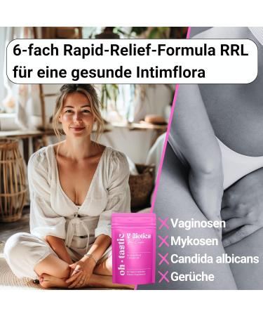 Ohtastic V-Biotics Vaginal Probiotics - 100 Billion KBE/g Lactic Acid Bacteria for Vaginal Health & Bacterial Vaginosis - 60 Capsules - Buy Online on GoSupps.com