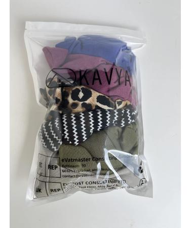 Kavya Boho Print Leopard Headbands for Women - 6 Pcs Hair Accessories Set | Elastic Hair Bands for Fashion and Yoga - UK Wide Delivery - Buy Online on GoSupps.com