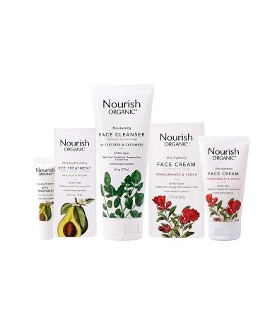 Nourish Organic Moisturizing Face Cleanser | Watercress & Cucumber | GMO-Free, Vegan, Cruelty-Free (6oz) - Buy Online on GoSupps.com