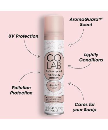 COLAB+ Dry Shampoo Refresh & Protect 200ml 6 Pack - No Fuss All Hair Types Fresh Scent - Buy Online on GoSupps.com