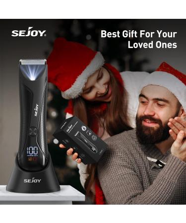 Premium Body Hair Trimmer for Men - Electric Razor for Pubic Armpits & Breasts with Charging Station - Buy Online on GoSupps.com