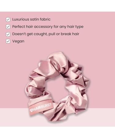 Hair Burst Luxurious Vegan Satin Hair Scrunchie -Scrunchies for Damage-Free Styling Gentle on Thick Hair Prevent Breakage Crease-Free Hold Soft Fabric Reduces Tension Headaches - Buy Online on GoSupps.com