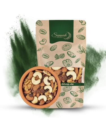 Sunnah Shop Sunnah Shop Natural Unroasted Nut Mix Unsalted 1kg | Fruity Variety of Cashews Almonds Walnut Kernels & Raisins | Vegan Protein | Student Nuts |